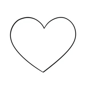 Szablon serca — kolorowanka