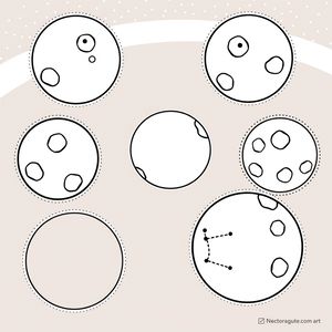 Szablony planet do druku (puste)