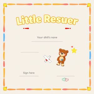 Dyplom 'Mały Ratownik' (projekt do wydruku)