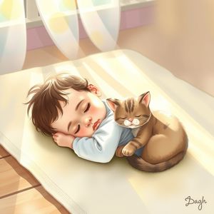 Wyobraźnia: kot zasypia — scena relaksacyjna