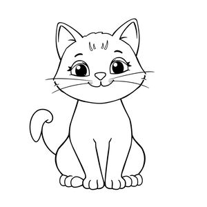 Kolorowanka: kotek do pokolorowania