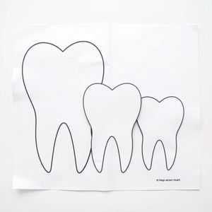 Szablony zębów do wycięcia