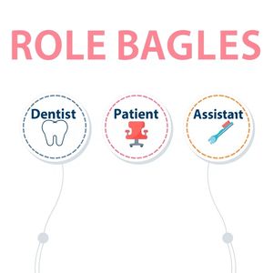 Szablony identyfikatorów ról: Dentysta, Pacjent, Asystent