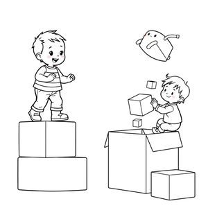 Kolorowanka: Klocki i ruchy