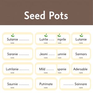 Naklejki z imionami do pojemniczków na nasiona