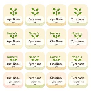 Naklejki z imionami do pojemniczków na nasiona