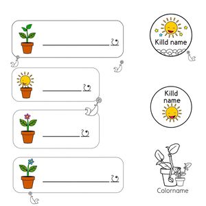 Naklejki/etykiety do podpisania doniczek