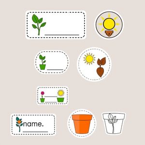 Naklejki/etykiety do podpisania doniczek