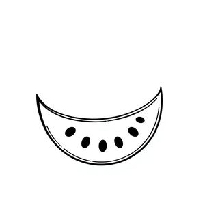 Szablon plastra arbuza do wydruku (czarno-biały)