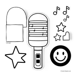 Szablon: mikrofon z rolki papieru
