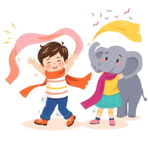 Chusteczki i wstążki — inspiracje ruchowe