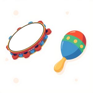 Instrument perkusyjny — tamburyn i marakasy