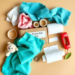 Zdjęcie rekwizytów: Materiały z odzysku do apteczki