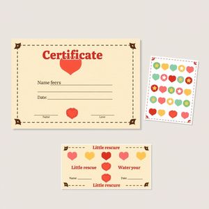 Szablon: Dyplom i arkusz naklejek 'Mały Ratownik'