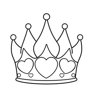 Wzór korony do kolorowania