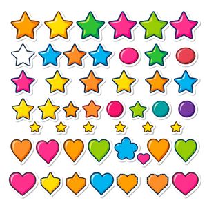 Arkusz naklejek piankowych i brokatowych (drukowalny)