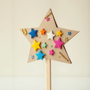 Przykładowa ozdobiona gwiazdka na patyczku