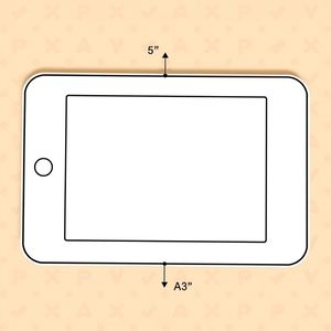 Szablon kartonowego tabletu — płaski kontur