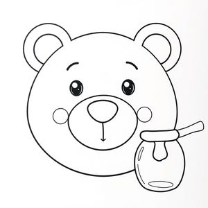 Kolorowanka — prosty zarys misia