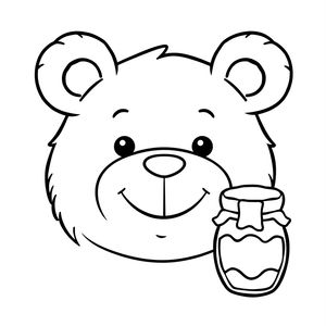 Kolorowanka — prosty zarys misia