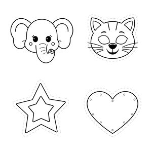 Szablony masek do druku (proste dla maluszków)