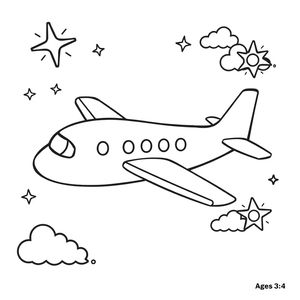 Karta do ozdabiania samolotu (kolorowanka)