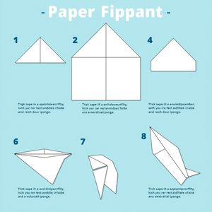 Szablon składania papierowego samolotu