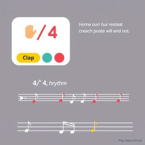 Infografika rytmów: klaśnięcia i stąpanie