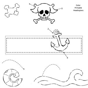 Szablon opaski pirackiej do druku