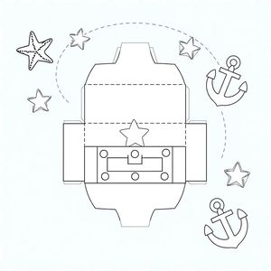 Szablon pudełka na skarby — do złożenia