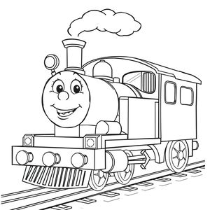 Kolorowanka: Pociąg i maszynista