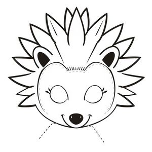 Szablon maski jeża