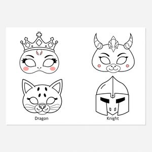 Szablony masek - arkusz do druku (4 maski)