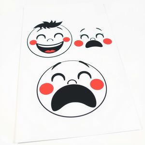 Zestaw kartoników z buźkami (radość, smutek, zdziwienie)