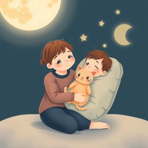 Kołysanka — delikatny plakat do kącika uśpienia