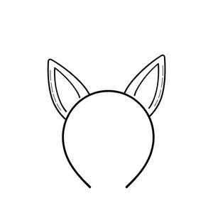 Szablon — opaska z kocimi uszkami