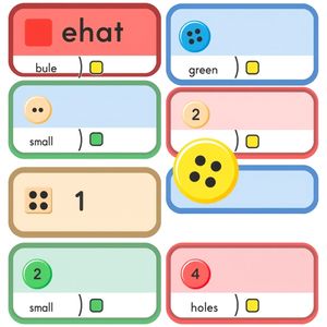 Etykiety do sortowania guzików