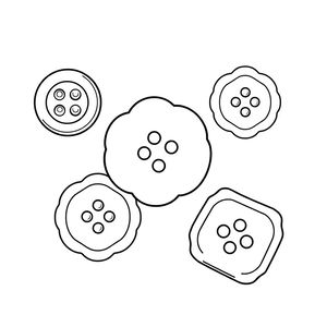 Kolorowanka: Duże guziki