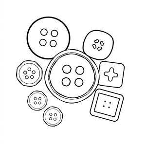 Kolorowanka: Duże guziki