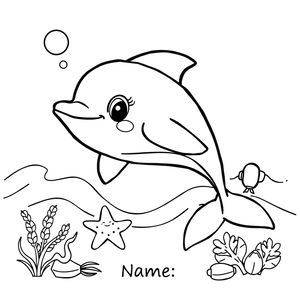 Strona do kolorowania: Delfin