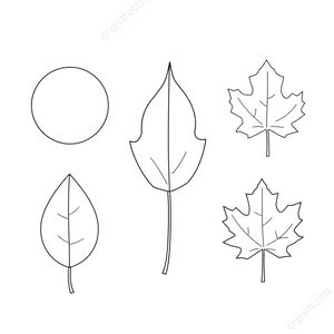 Szablony liści do wycięcia