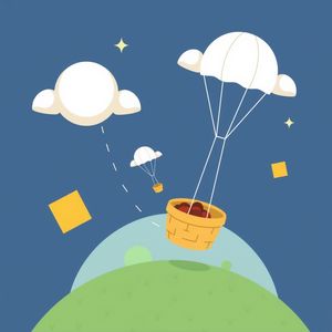 Ilustracje do zabawy 'Spadochron' i rzutów