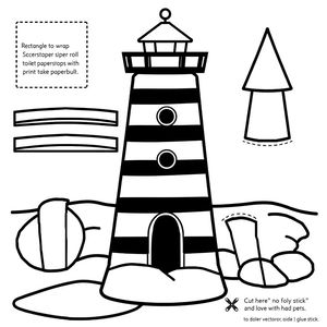 Szablon do wycięcia — części latarni