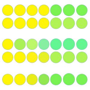 Arkusz z naklejkami / kółeczka do wykresu