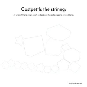 Szablon koralików i sznurka do druku