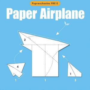 Szablon: Papierowy samolocik (łatwy)