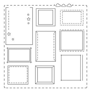 Szablony papierowych ramek (do druku)