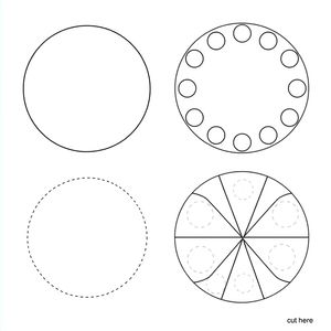 Szablony piłek (koła) do wycięcia