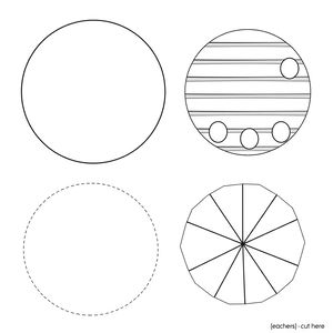Szablony piłek (koła) do wycięcia