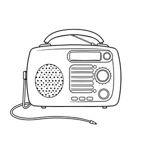 Kolorowanka: radio i mikrofon